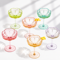 Flower Coupe Cocktail Glasses | Set of 6 | Bright Colors