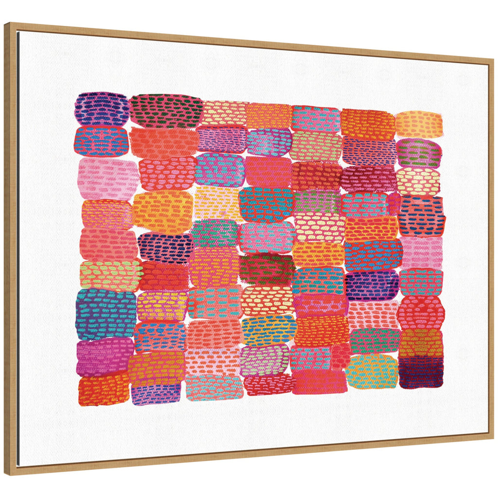 LD Palette Patchwork by Lordy Dordie Framed Canvas Wall Art Print
