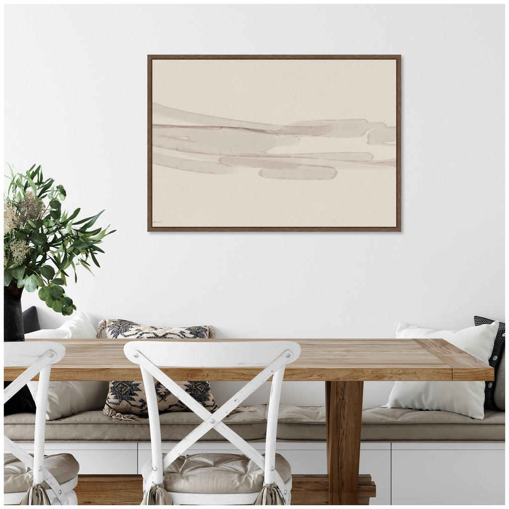 Neutral Tones by Gabrielly Guedes Framed Canvas Wall Art Print