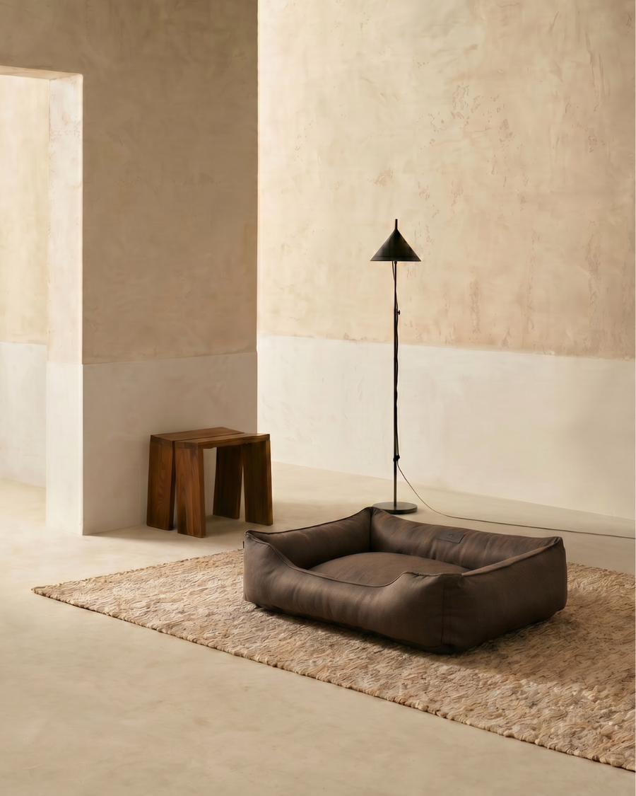 Walnut Cotton Sleeper Dog Bed