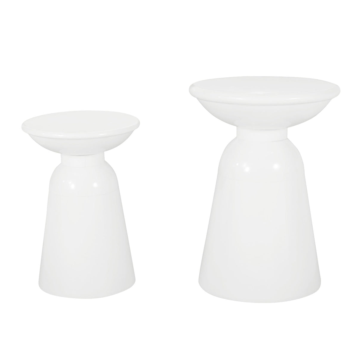 Serenita Outdoor Side Tables With Flared Design (Set of 2)