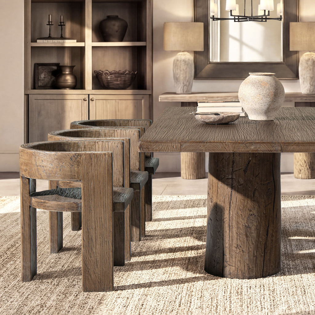 Soren Reclaimed Elm Curved Dining Chair