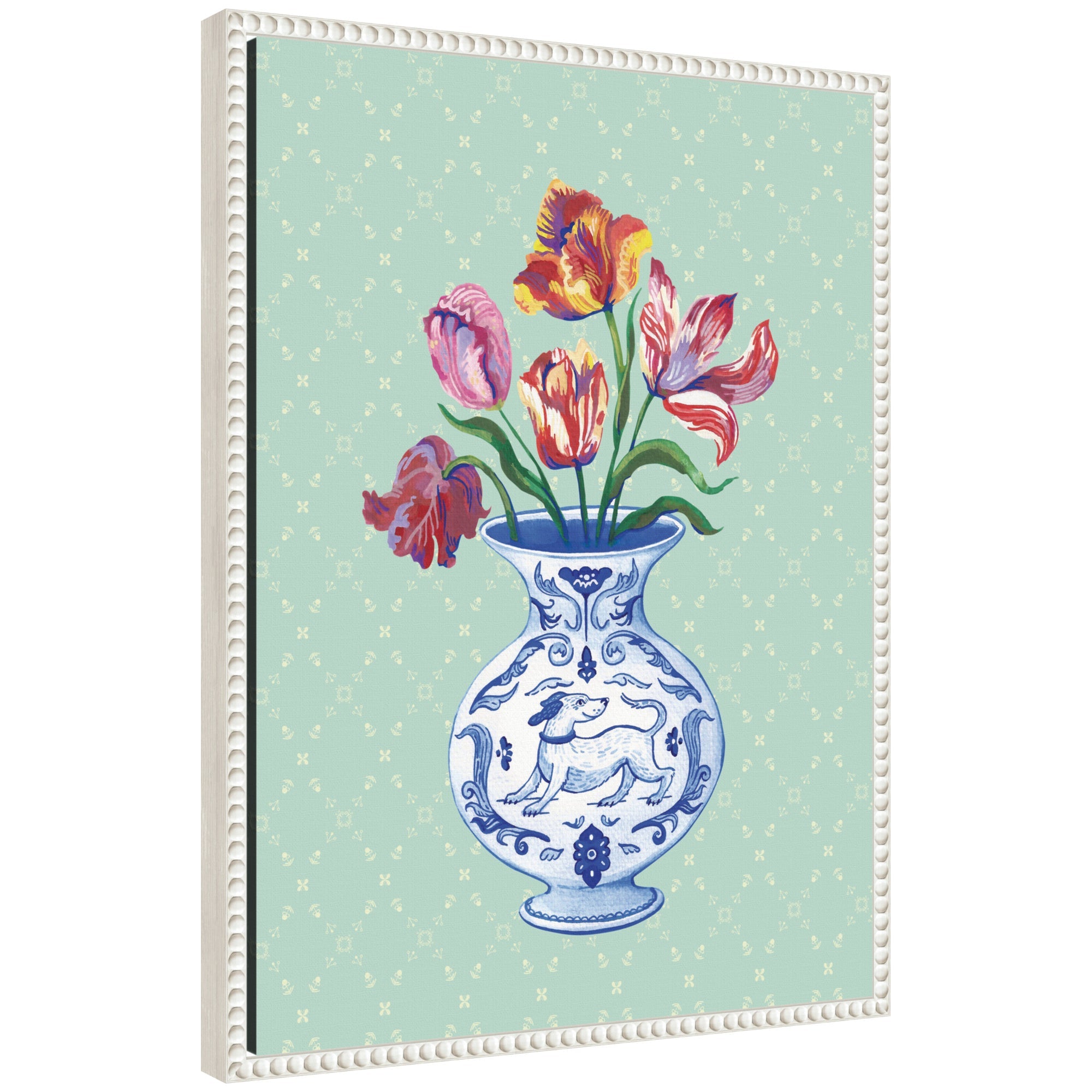 Tulip Vase by Lucia Gianello Framed Canvas Wall Art Print