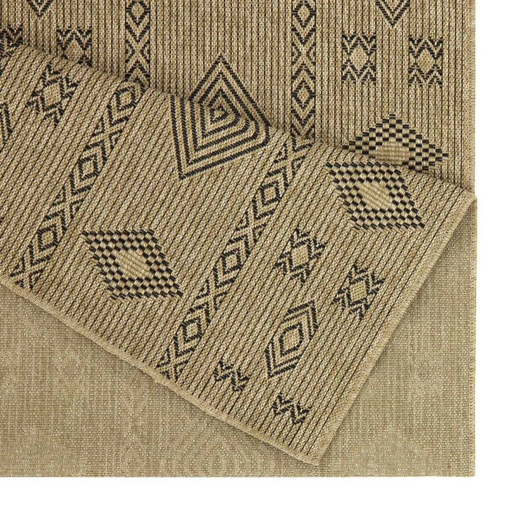 Earth 5'3" x 7'3" Indoor/Outdoor Area Rug - Jute/Black