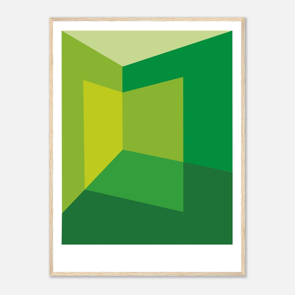 LIGHT CORNER: GREEN Framed Art Print by Holly McWhorter