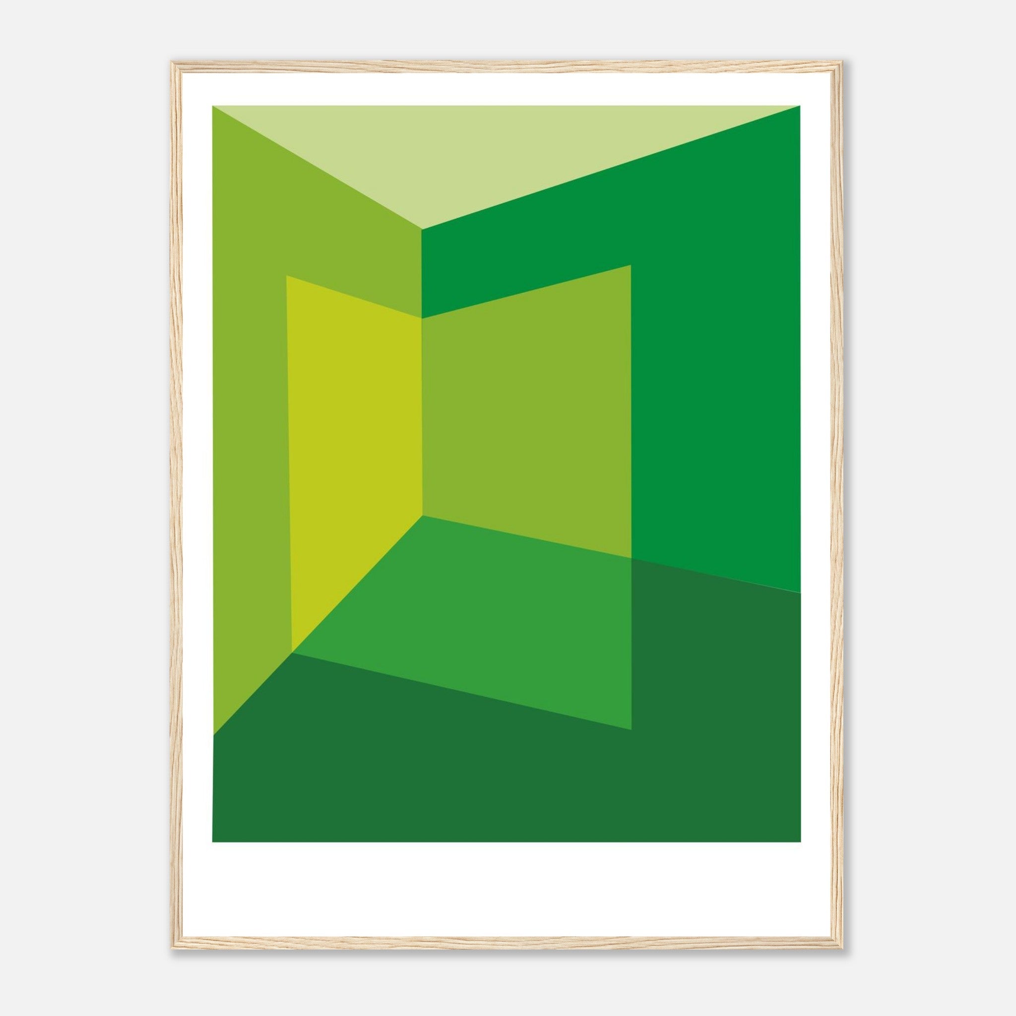LIGHT CORNER: GREEN Framed Art Print by Holly McWhorter
