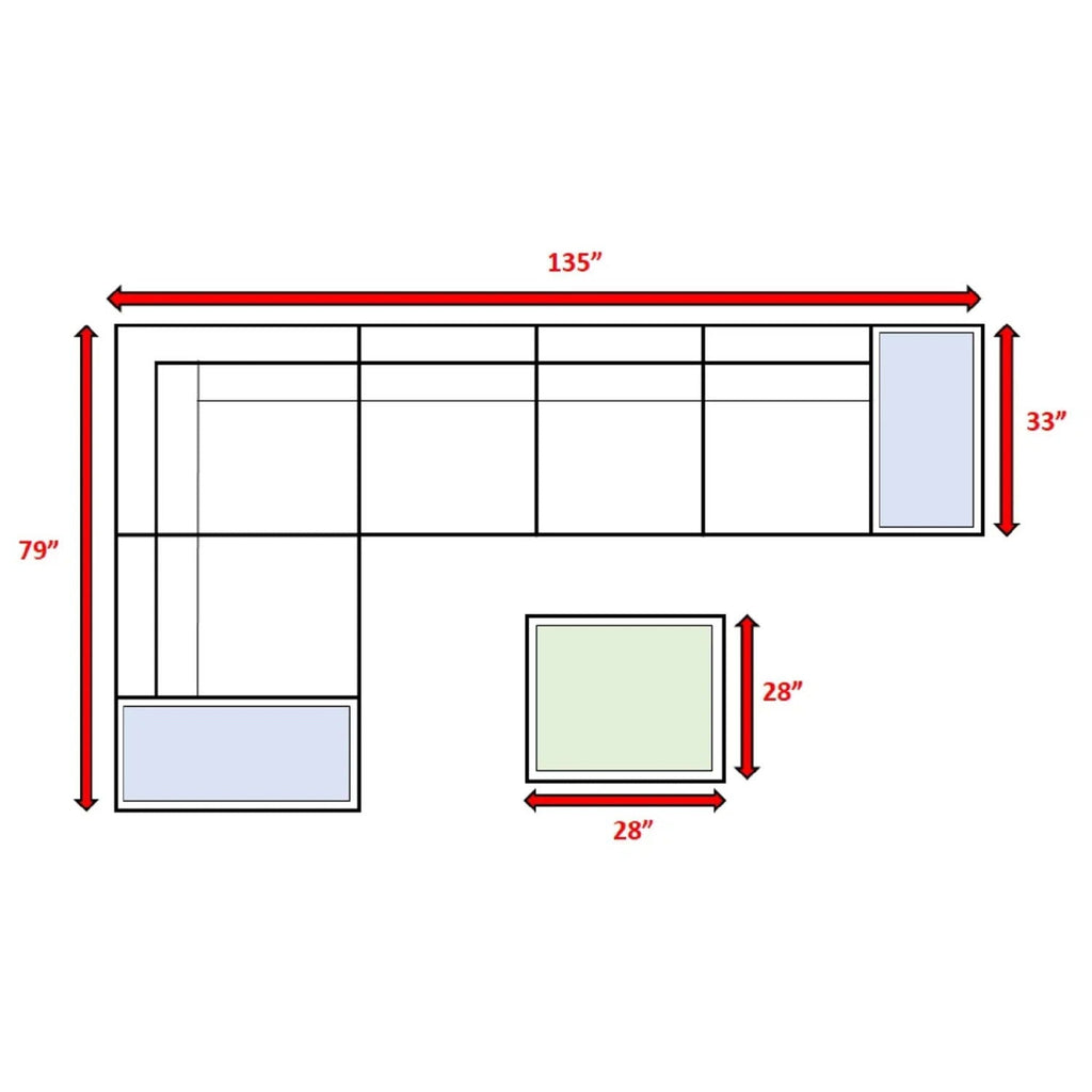 All-Weather Wicker Sectional Seating Group with Cushions