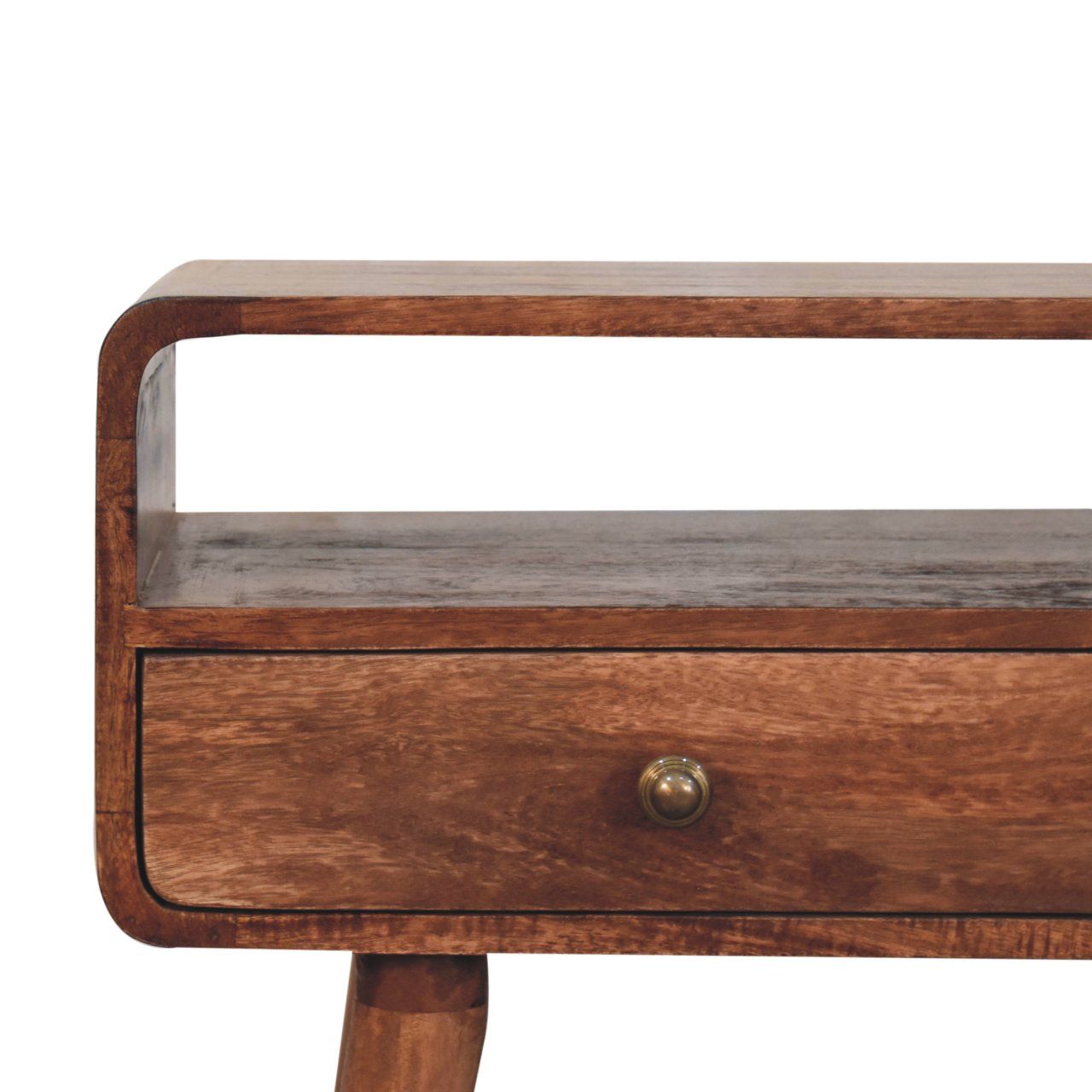 Curved Mango Wood Console Table