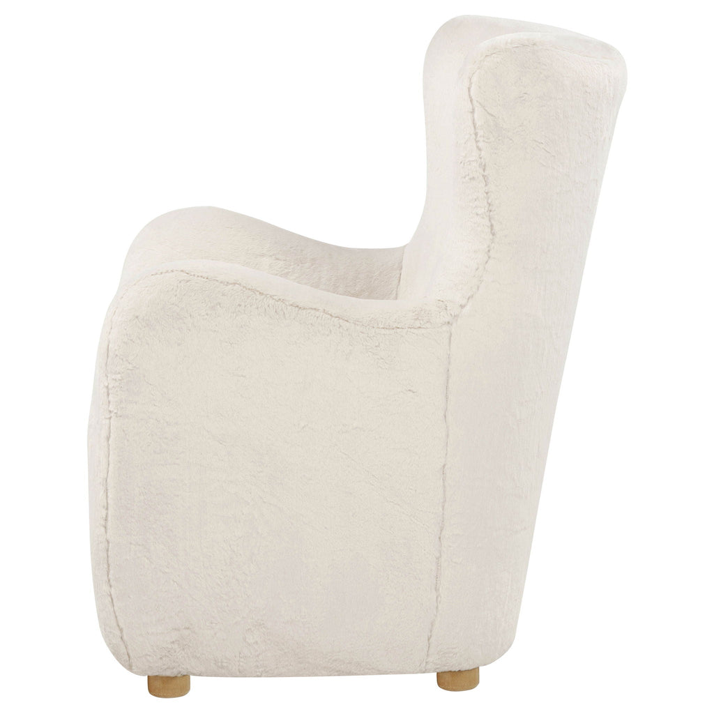 Thornton Sculptural Wingback Lounge Chair — Ivory