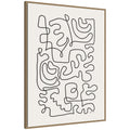 Connected Lines by Gabrielly Guedes Framed Canvas Wall Art Print