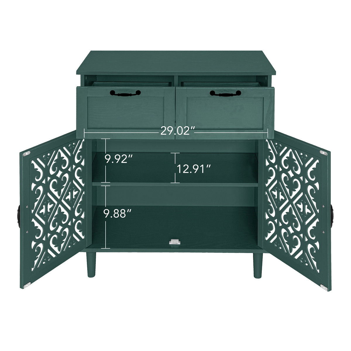 2 Door 2 Drawer Elegant Cabinet
