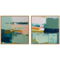 Color Block No. 1 & No. 2 2 Piece Framed Canvas Wall Art Set by Amy Lighthall