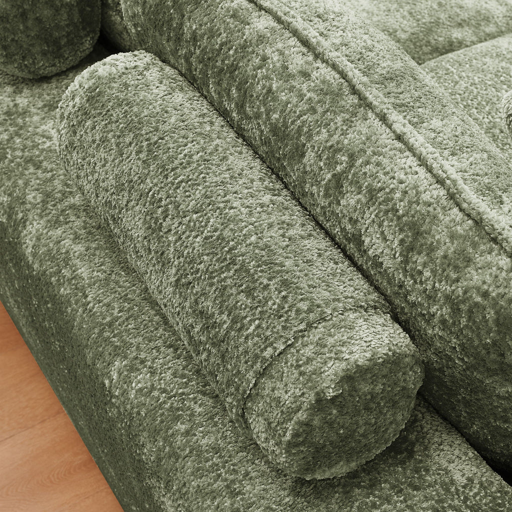 Cloud-Comfort Modular Sectional Sofa with Moveable Ottoman