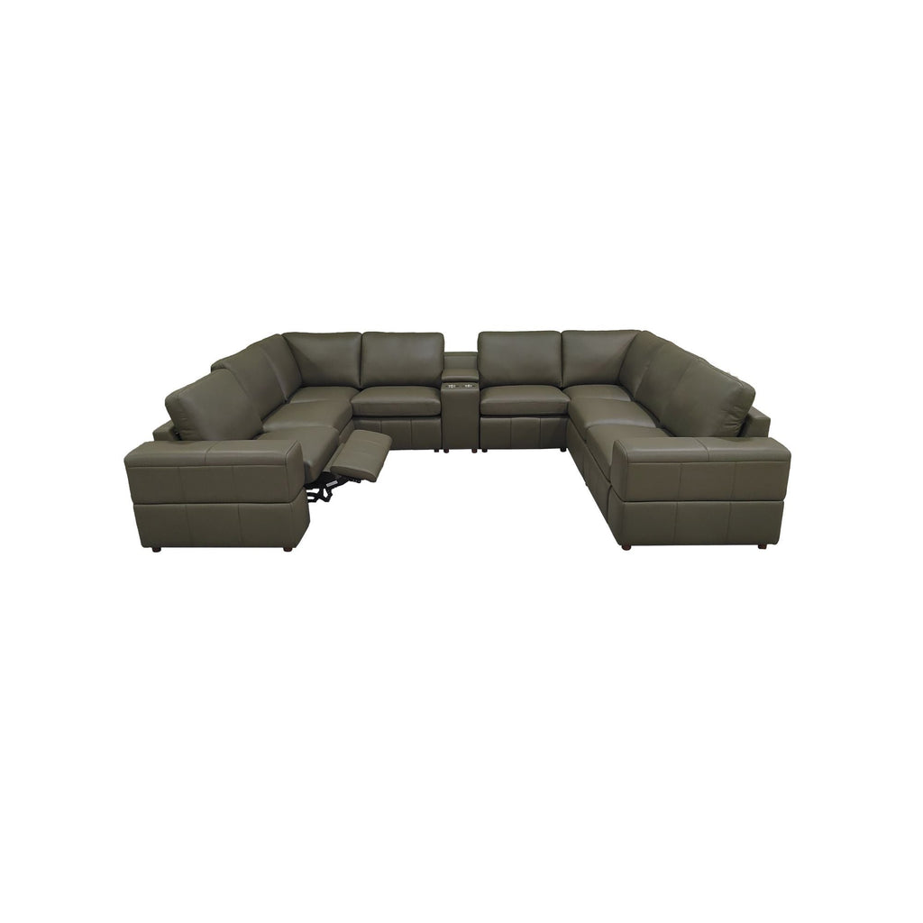 Upholstered Large Arms Sectional With Recliner Seats