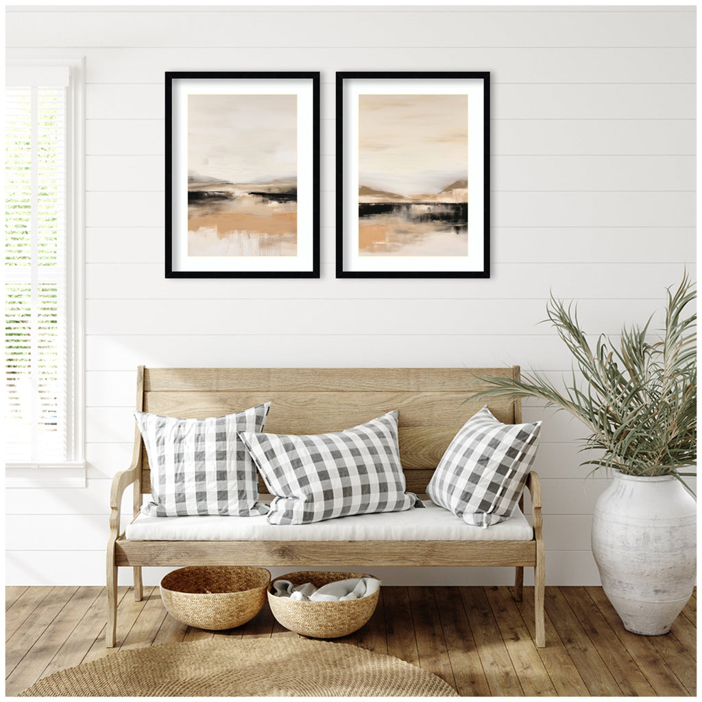 Peaceful Landscape No. 1 & No. 2 2 Piece Framed Wall Art Print Set by Amy Lighthall