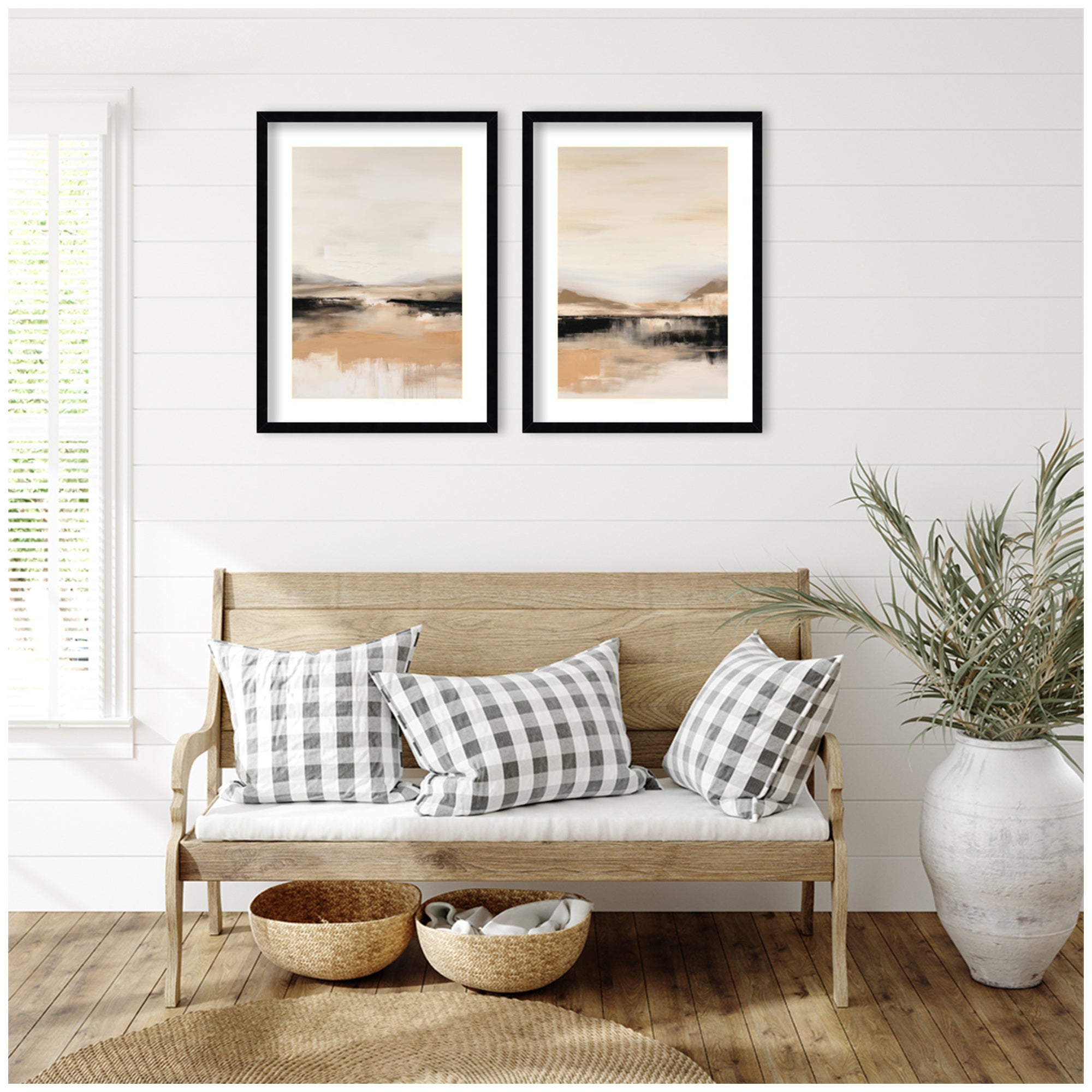 Peaceful Landscape No. 1 & No. 2 2 Piece Framed Wall Art Print Set by Amy Lighthall