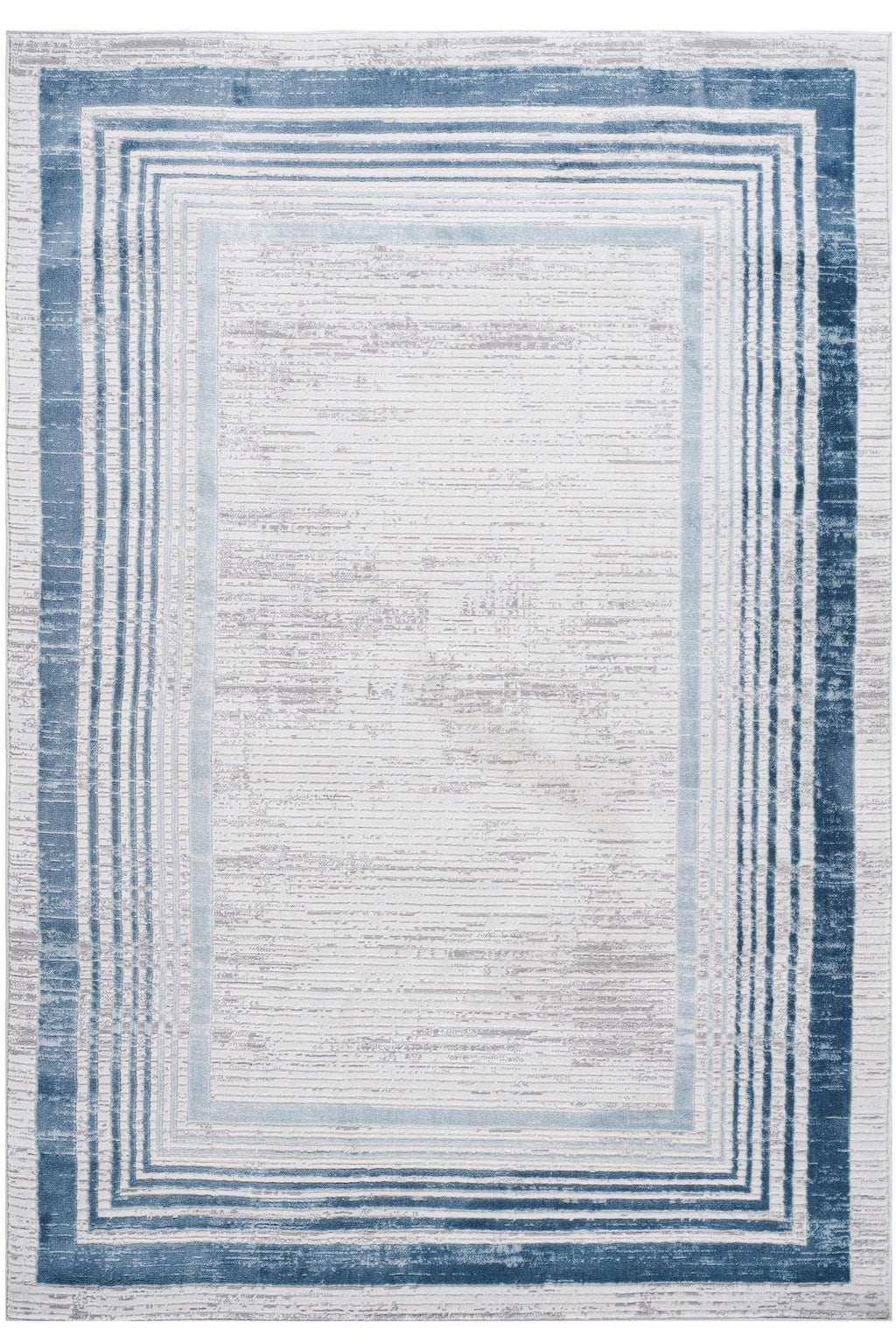 Marfi 6' x 9' Bordered Area Rug - Blue/Ivory