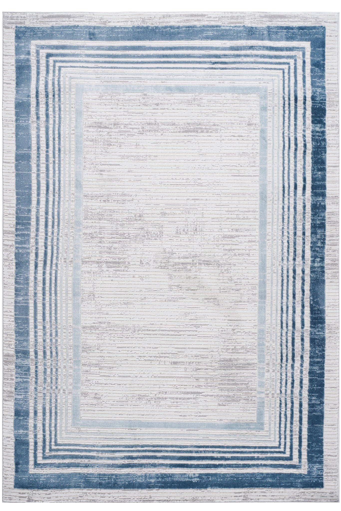 Marfi 6' x 9' Bordered Area Rug - Blue/Ivory