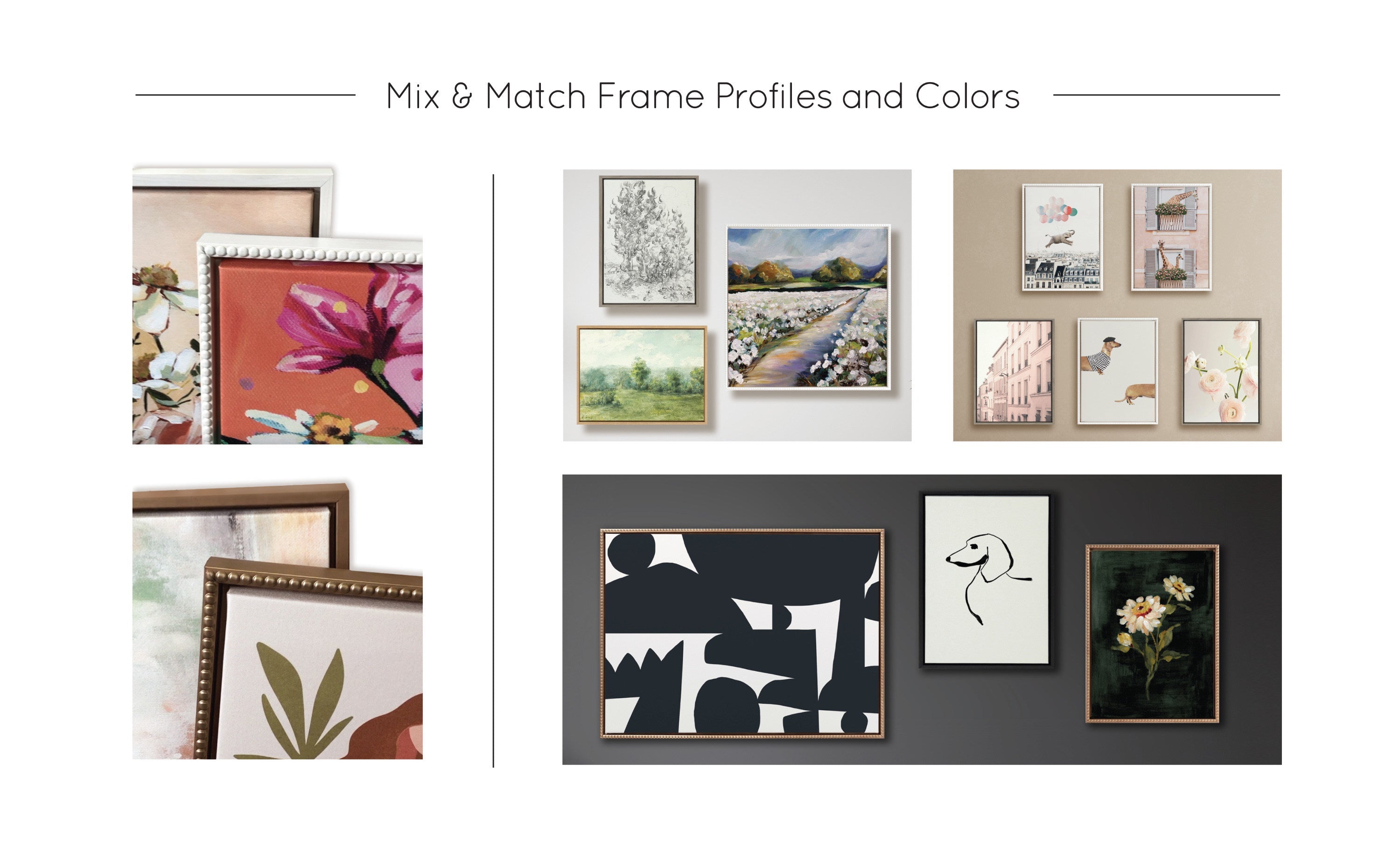 Sylvie Joy No 1 and 2 Framed Canvas Art Set by Erika Wynn