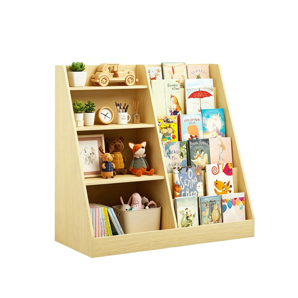 Kids Bookshelf with Toy Storage Organizer, 34.65" Multi-Tier