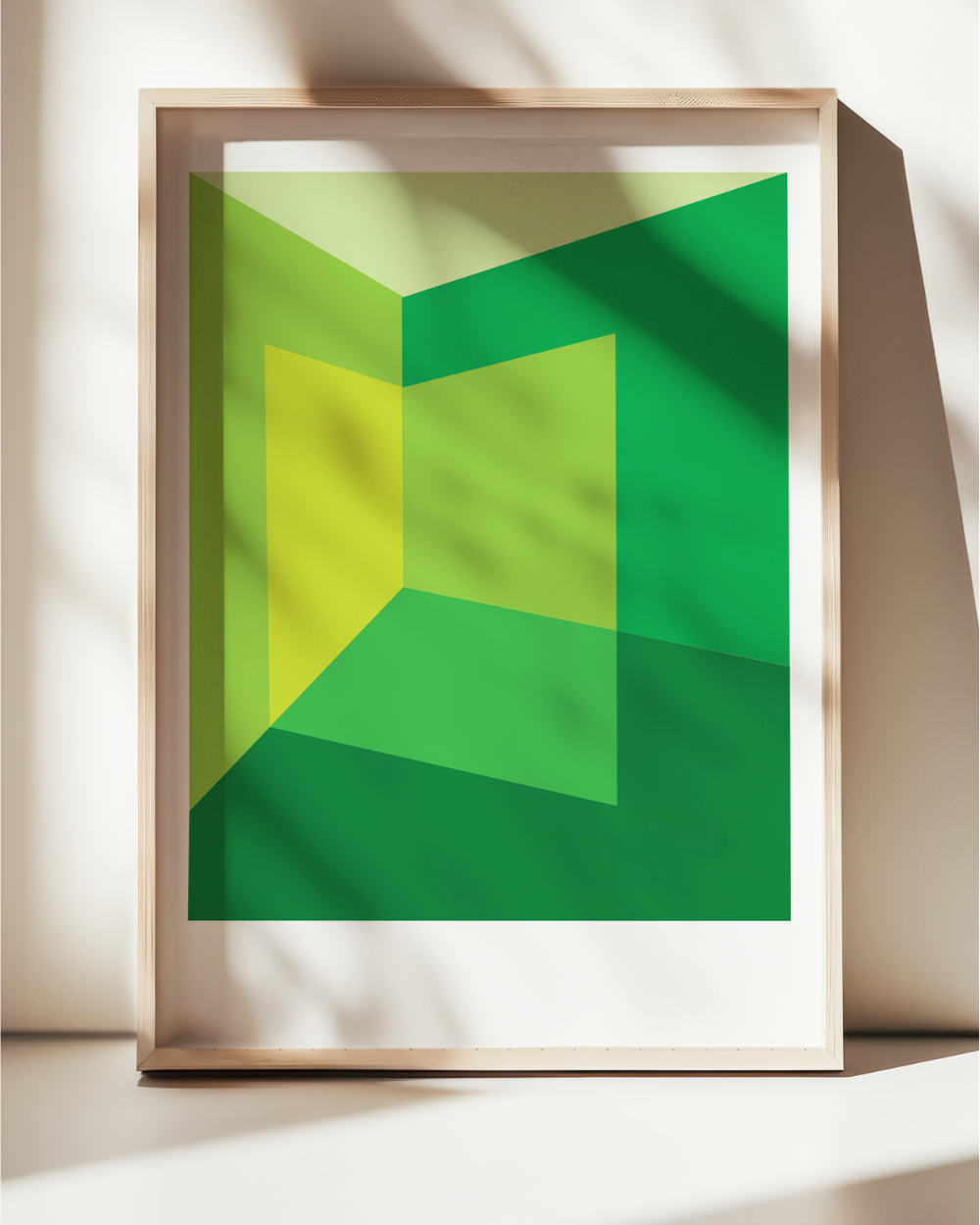 LIGHT CORNER: GREEN Framed Art Print by Holly McWhorter