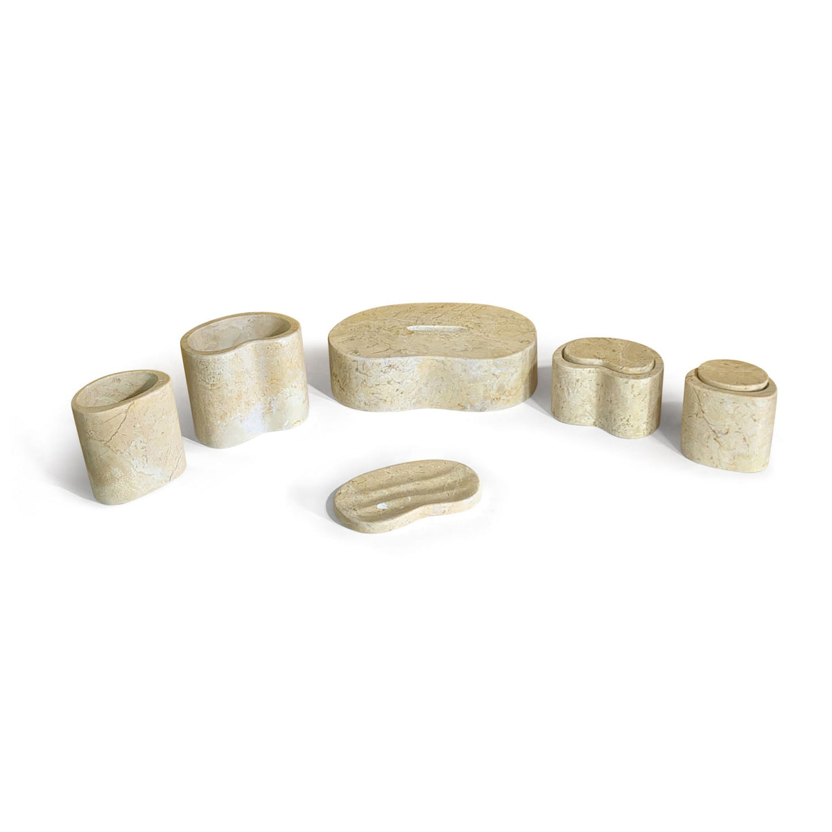 Natural Marble Bathroom Accessories Set