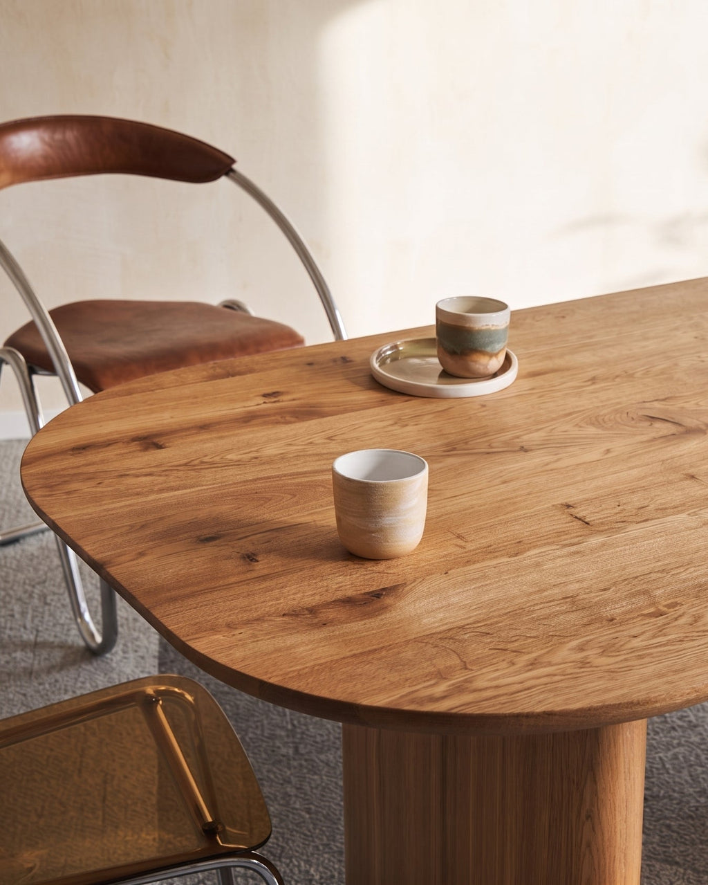 Oval Solid Walnut Dining Table