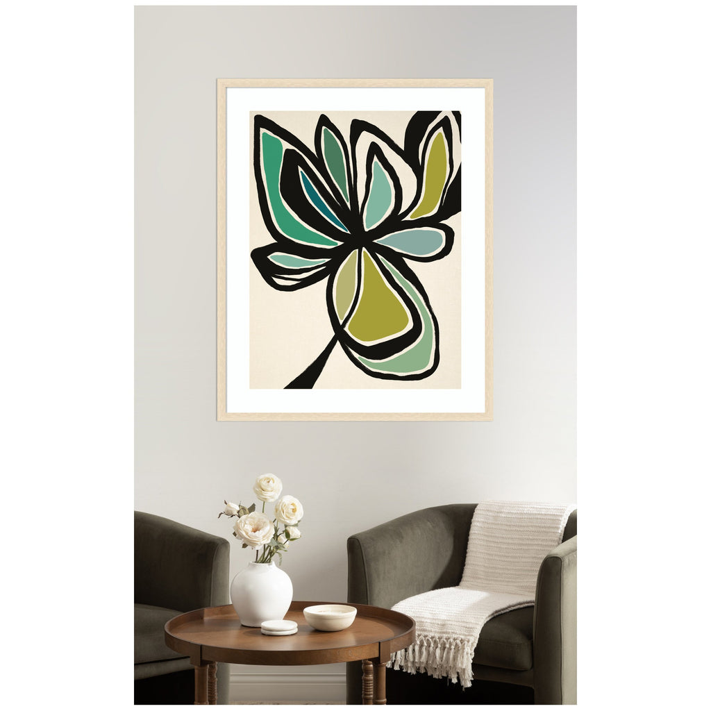 Framed Art Midnight Floral 3 by Alicia Bock