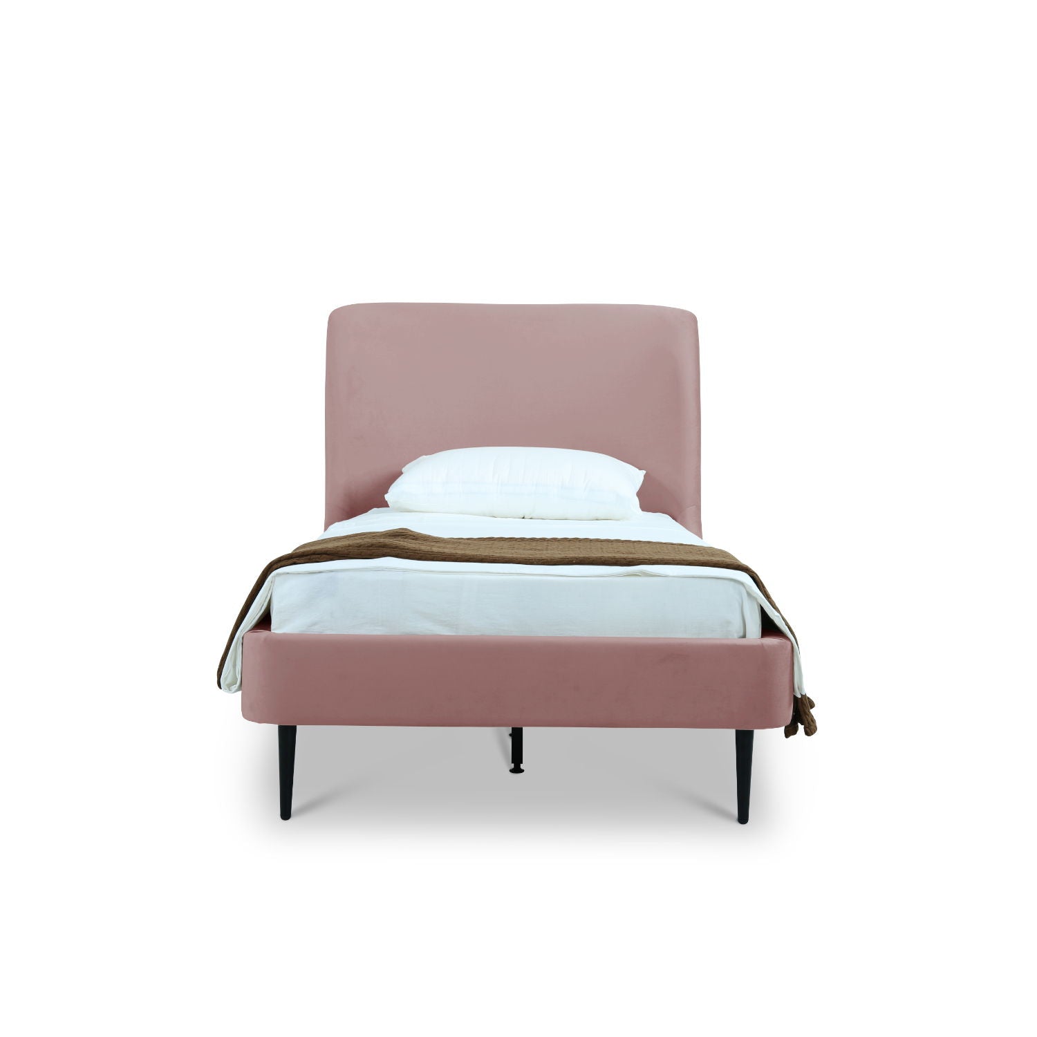 Heather - Upholstered Bed With Curved Headboard