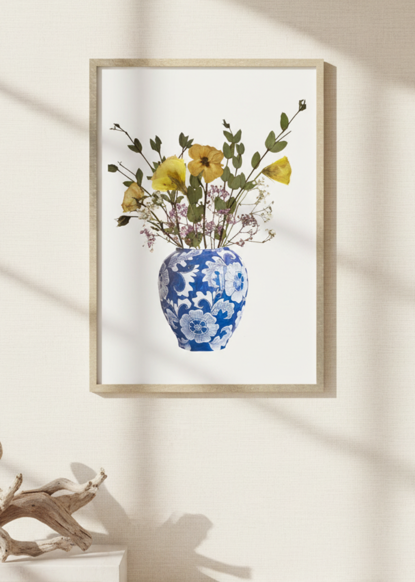 Blue Vase of Flowers Prints
