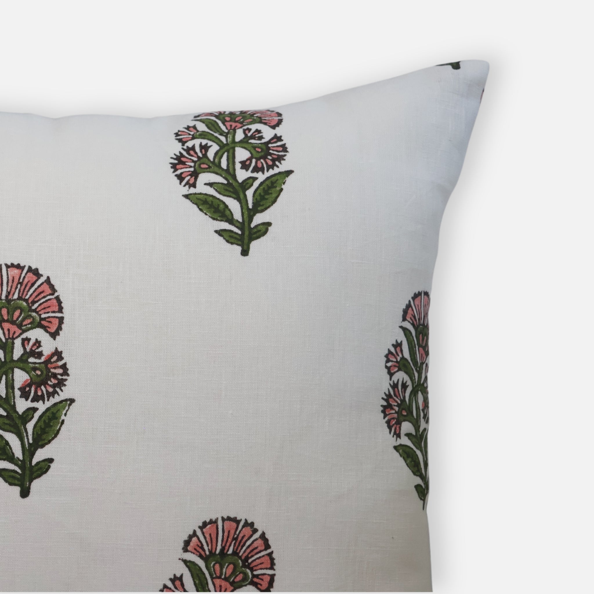 Begum Linen Pillow Cover — Pink