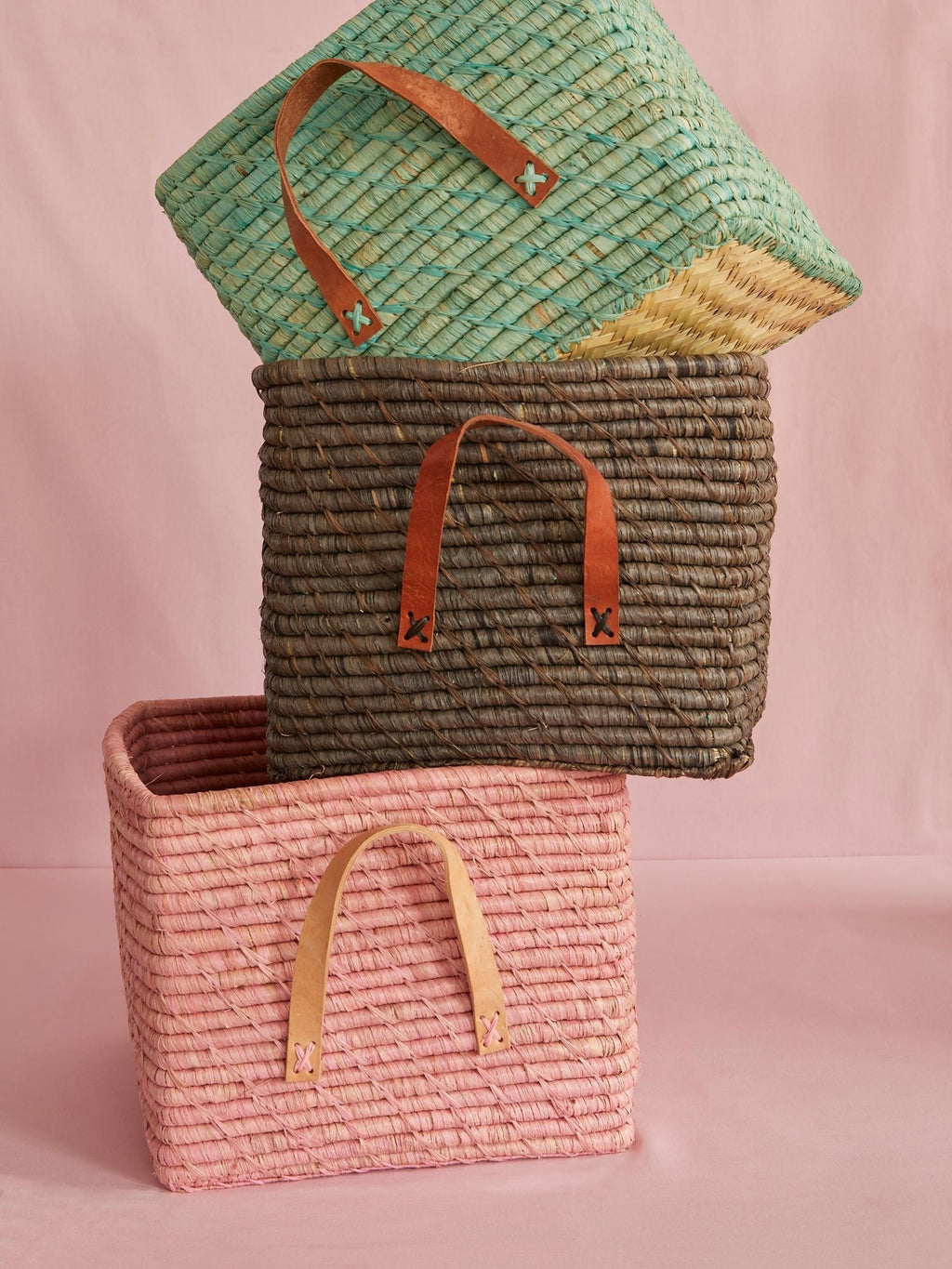 Menta Square Raffia Basket