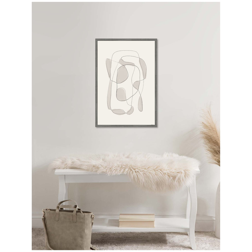 Minimalist Lines by Gabrielly Guedes Framed Canvas Wall Art Print