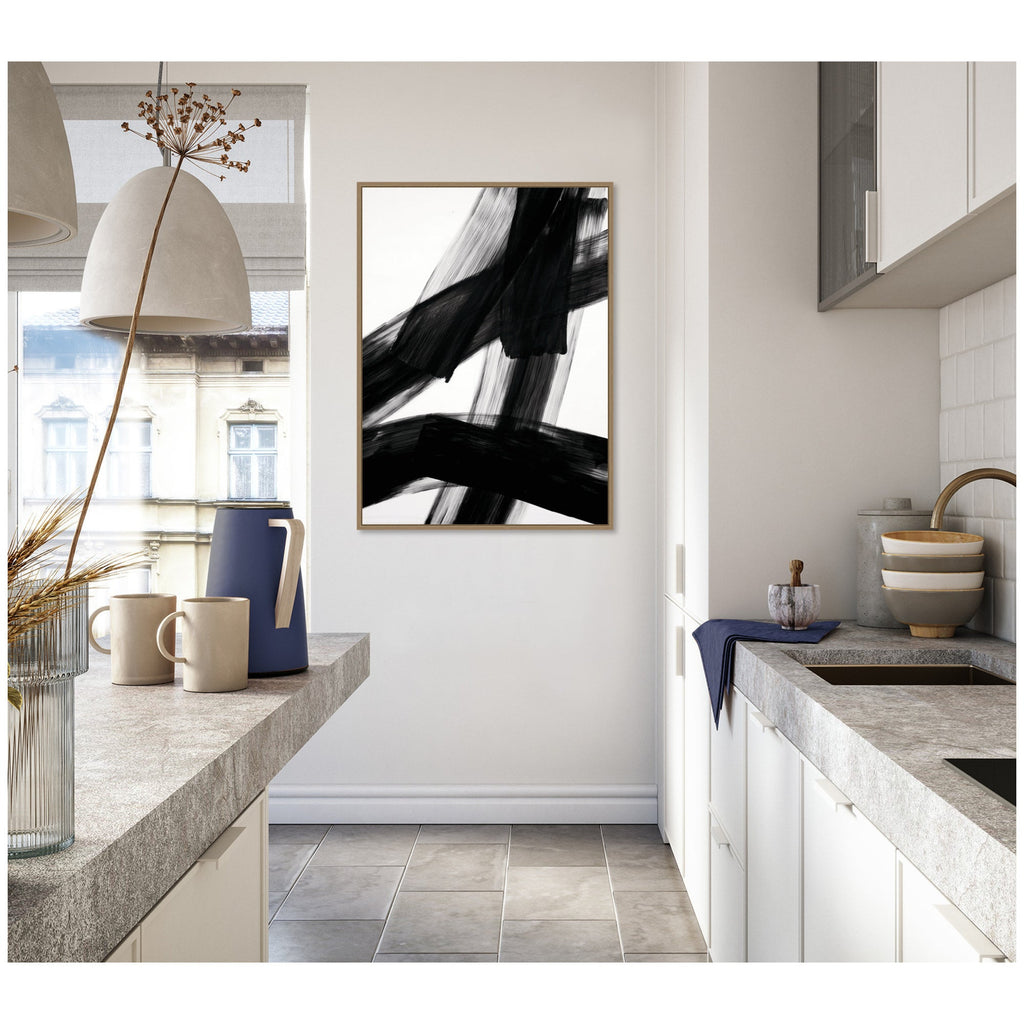 Black Mark No. 3 by Amy Lighthall Framed Canvas Wall Art Print