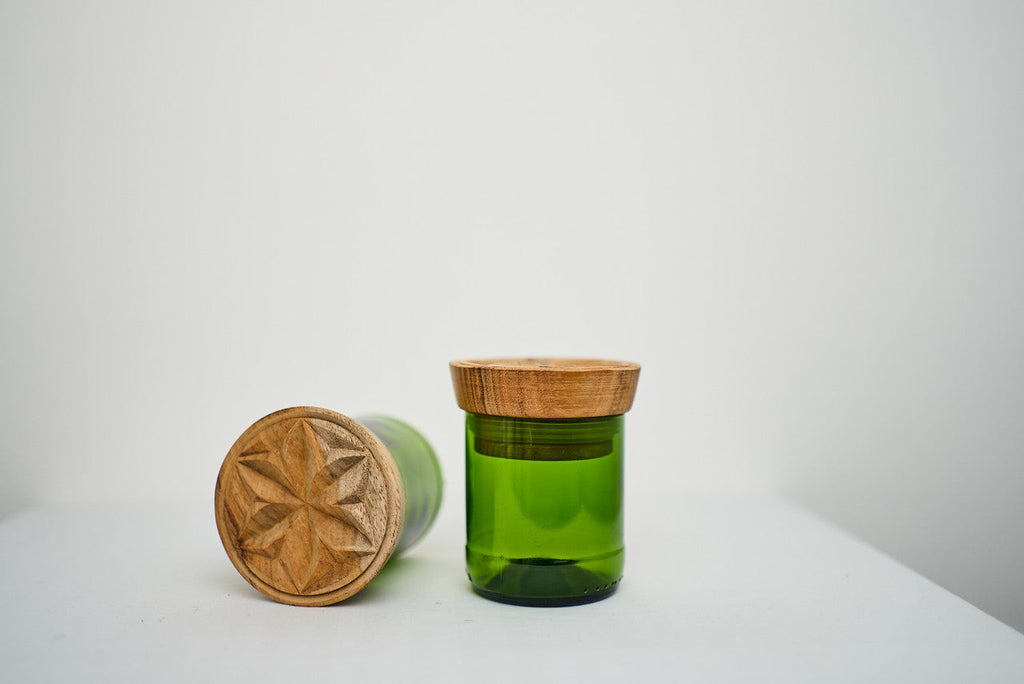 Hiliki Jar - Dark Green - Medium (set of 2)