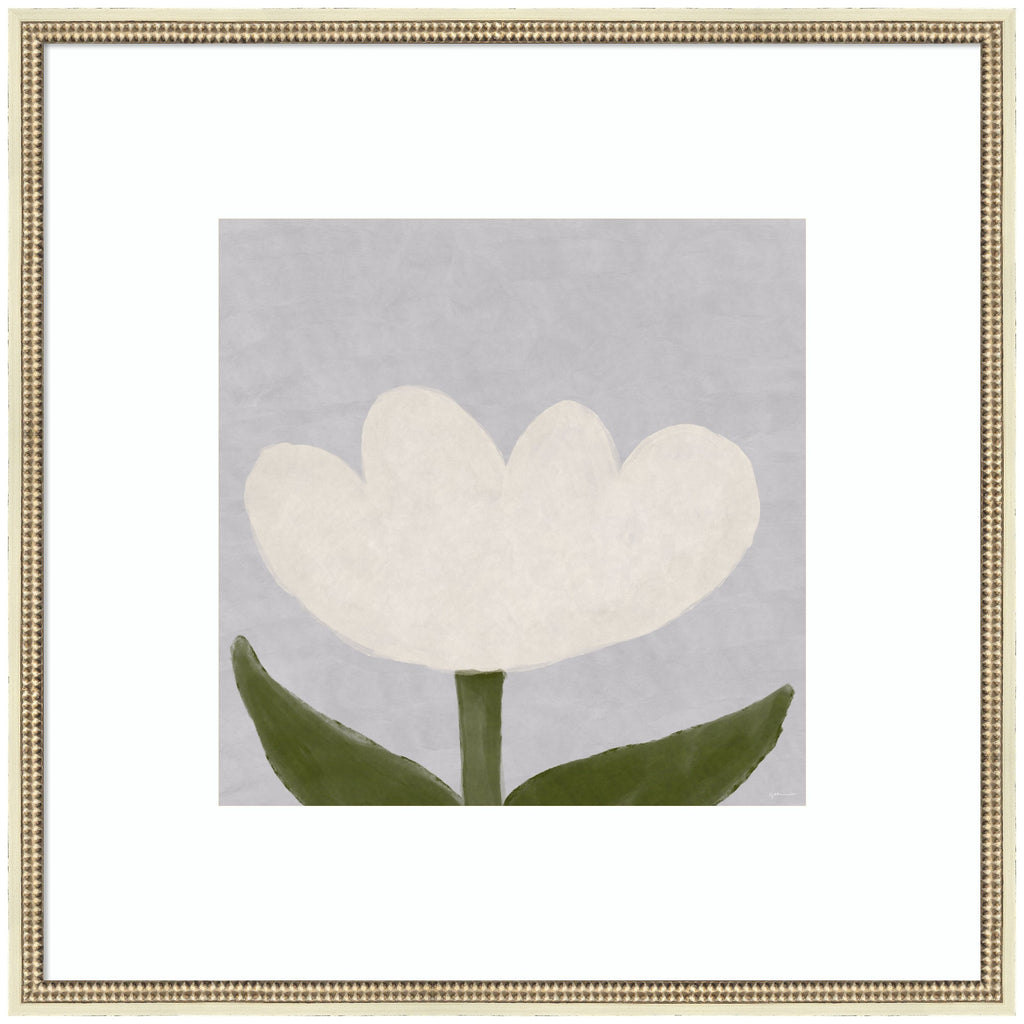 White Tulip by Gabrielly Guedes Framed Wall Art Print