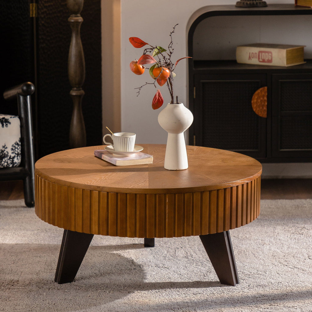 Round Wood Coffee Table
