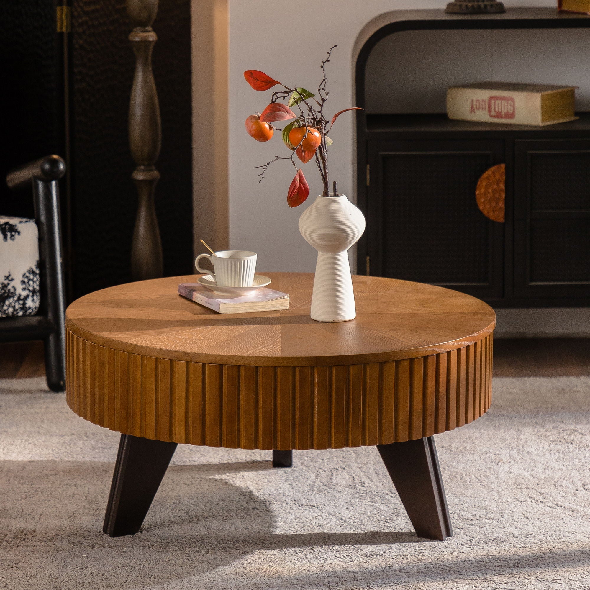 Round Wood Coffee Table