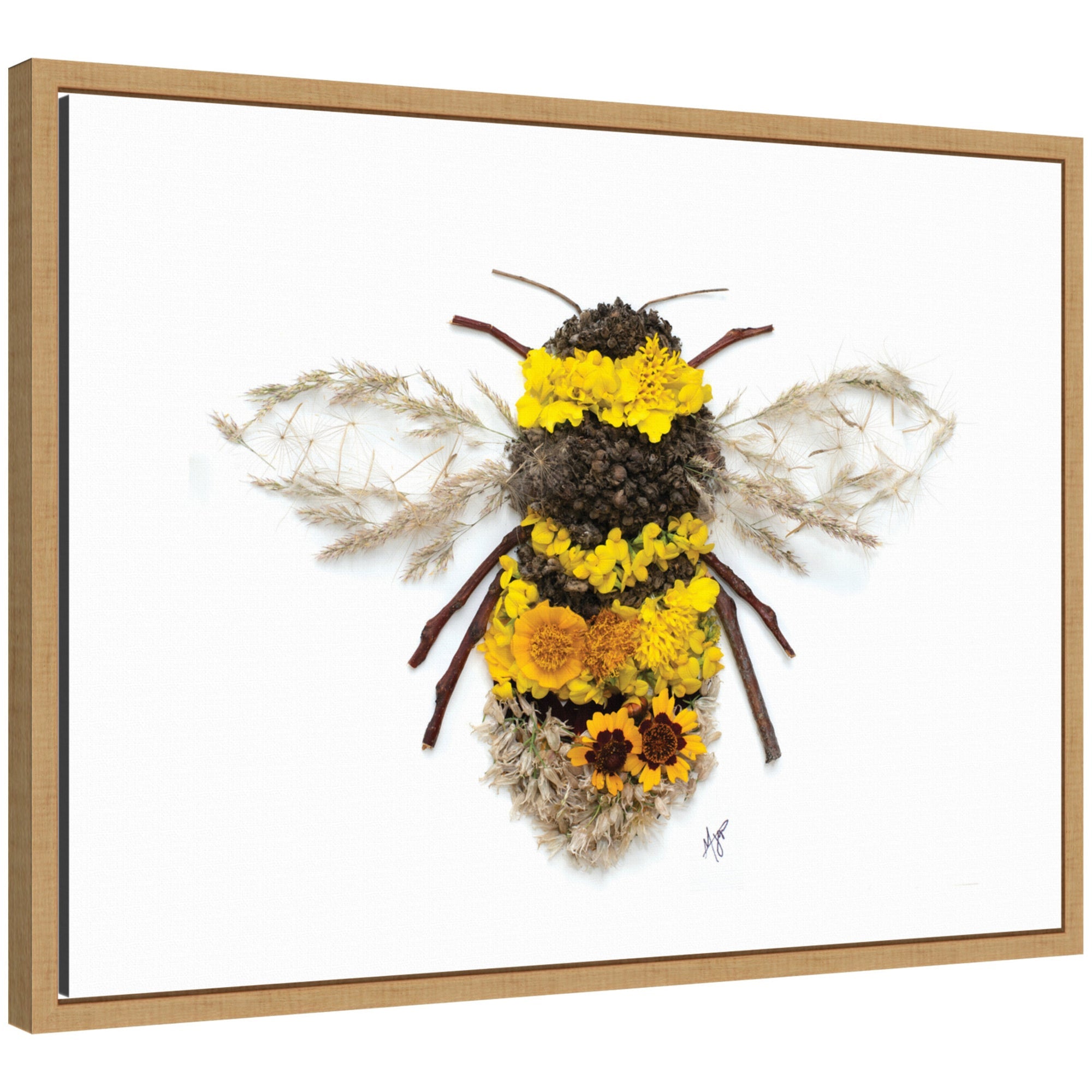 Bumble Bee Framed Canvas Art