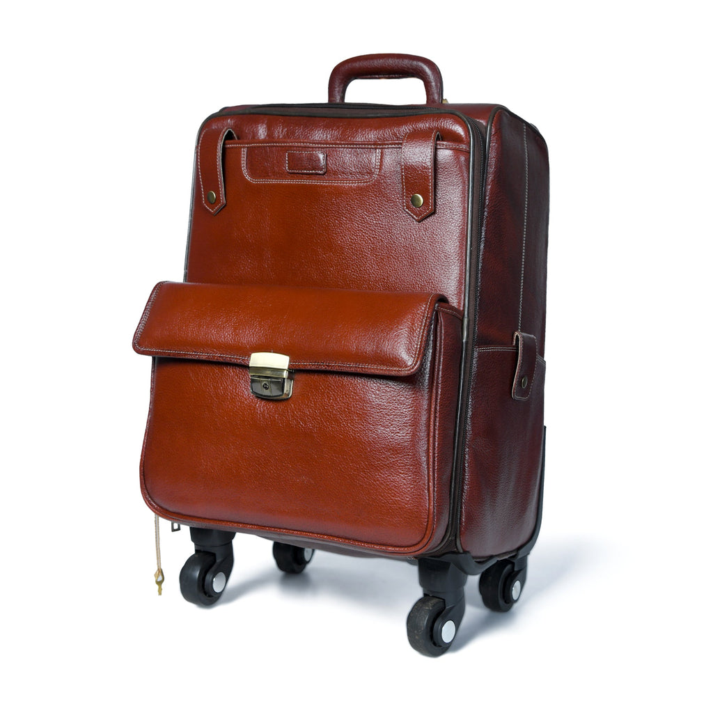Buffalo Leather Carry-On Trolley