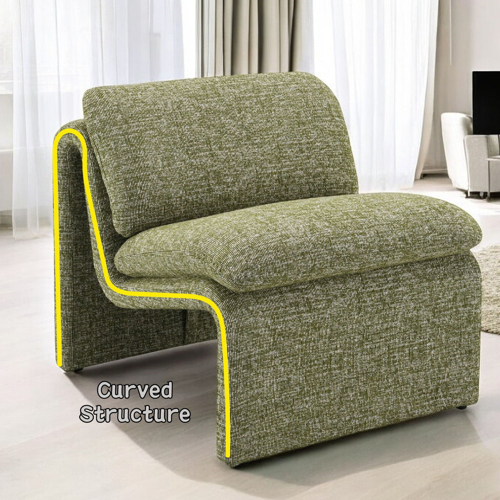 Jaeda Curved Sculptural Accent Chair