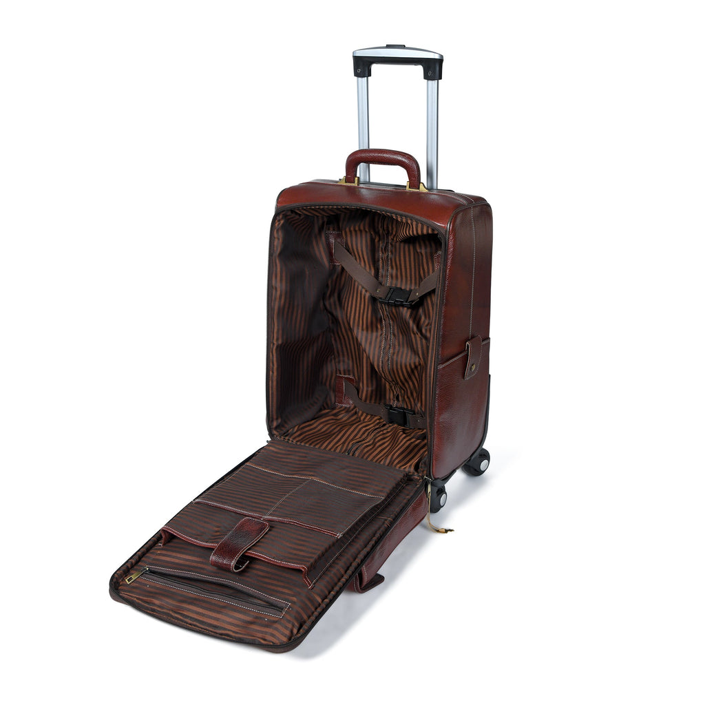 Buffalo Leather Carry-On Trolley