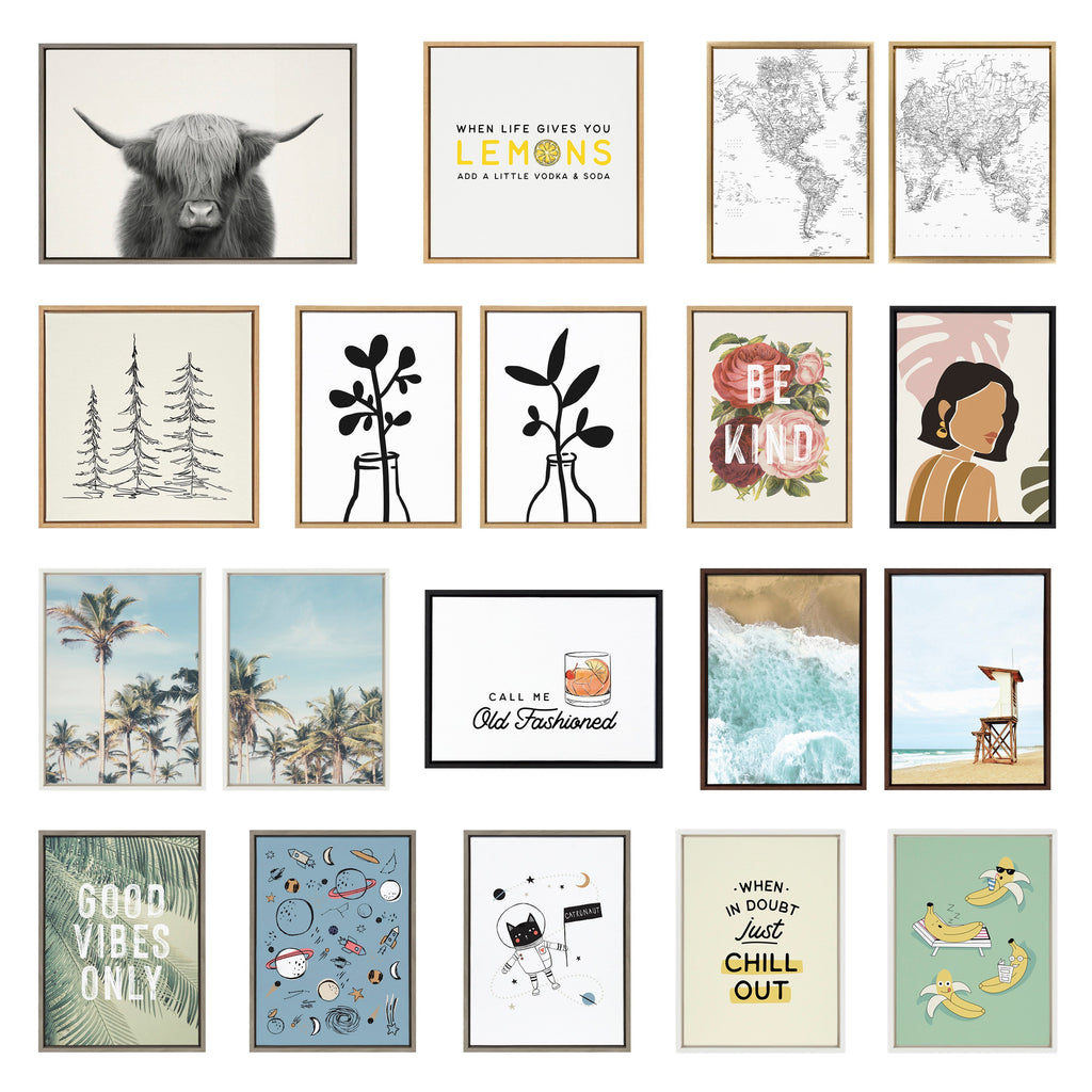 Sylvie Record Player Framed Canvas Set by Various Artists