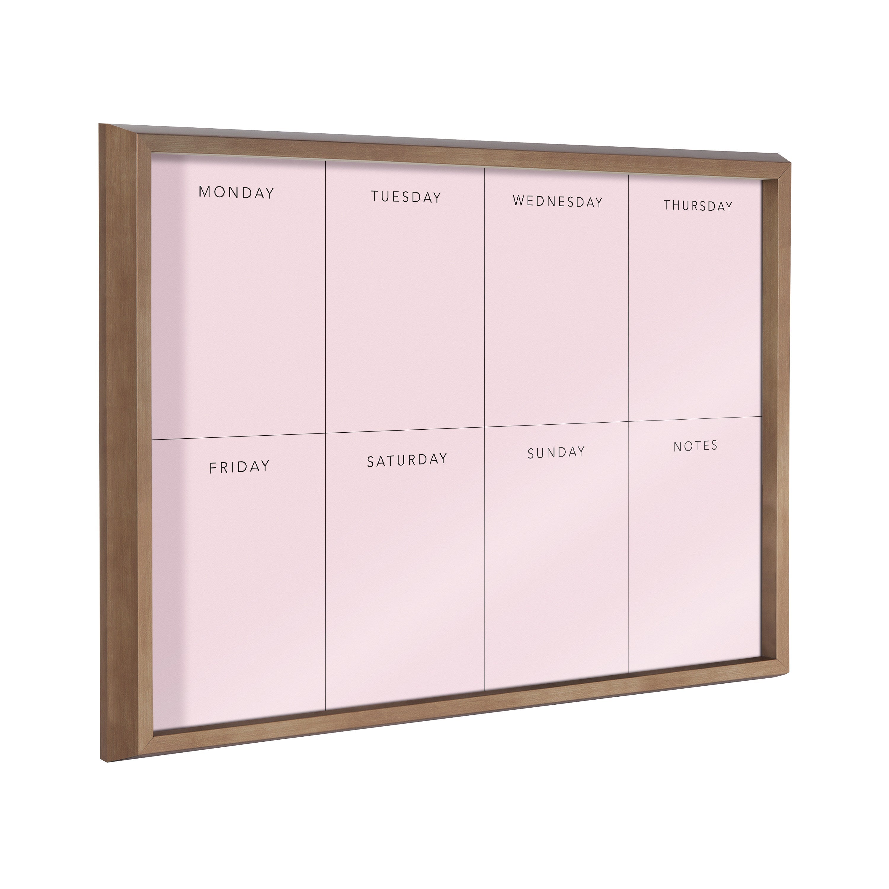 Blake This Week Pink Framed Printed Glass by The Creative Bunch Studio