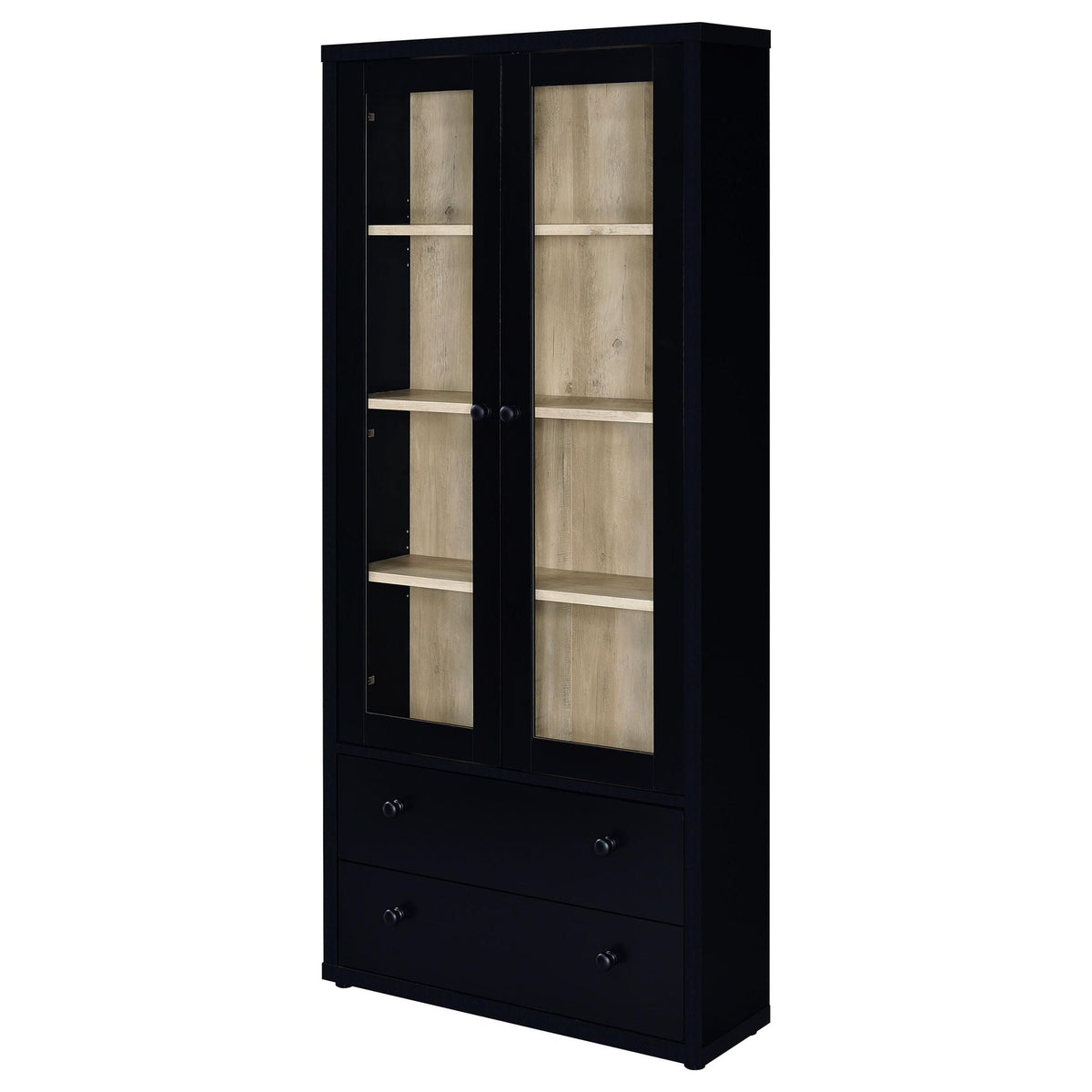 Hawthorne Glass Display Cabinet — Black