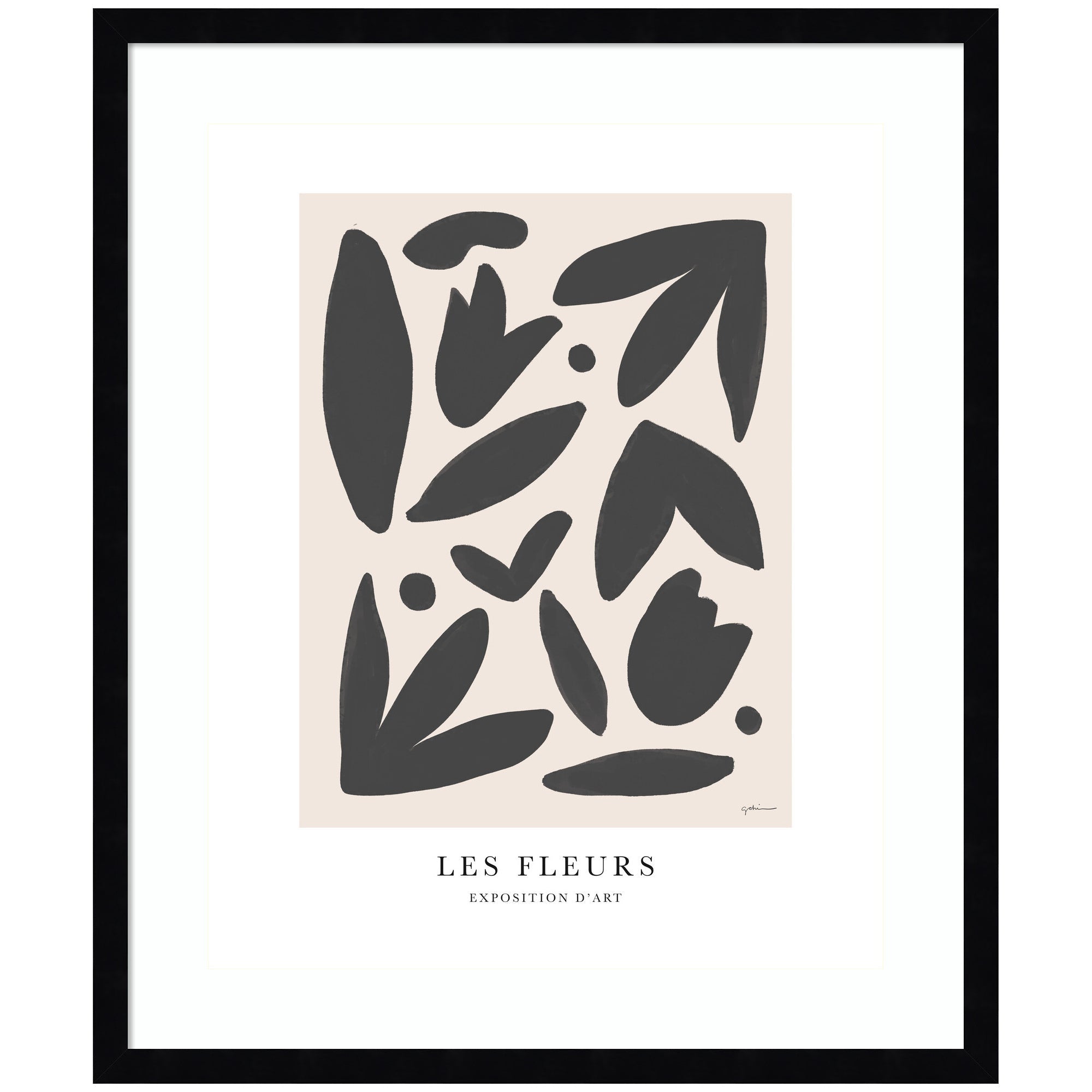 Exposition d Art Les Fleurs by Gabrielly Guedes Framed Wall Art Print