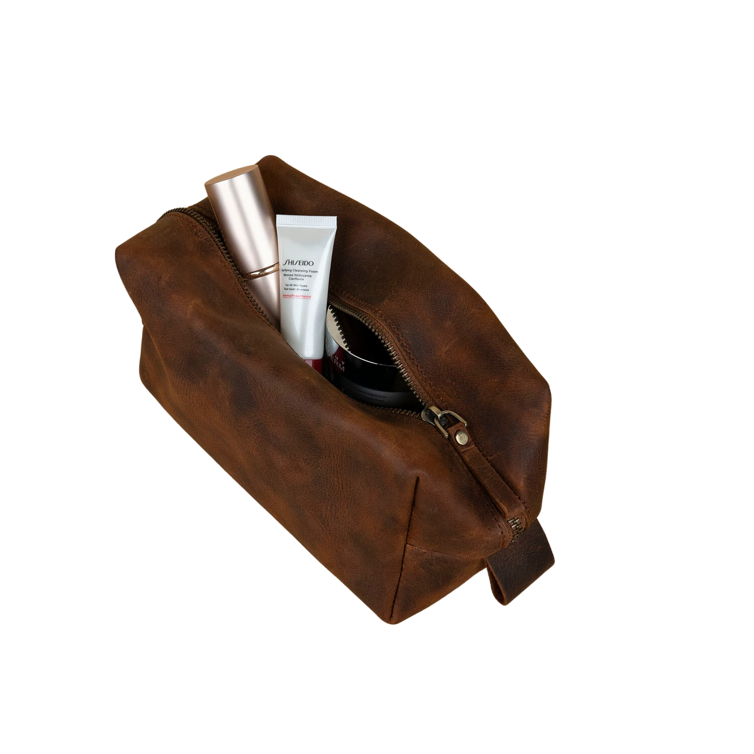 Minneapolis Leather Makeup Bag — Rich Brown