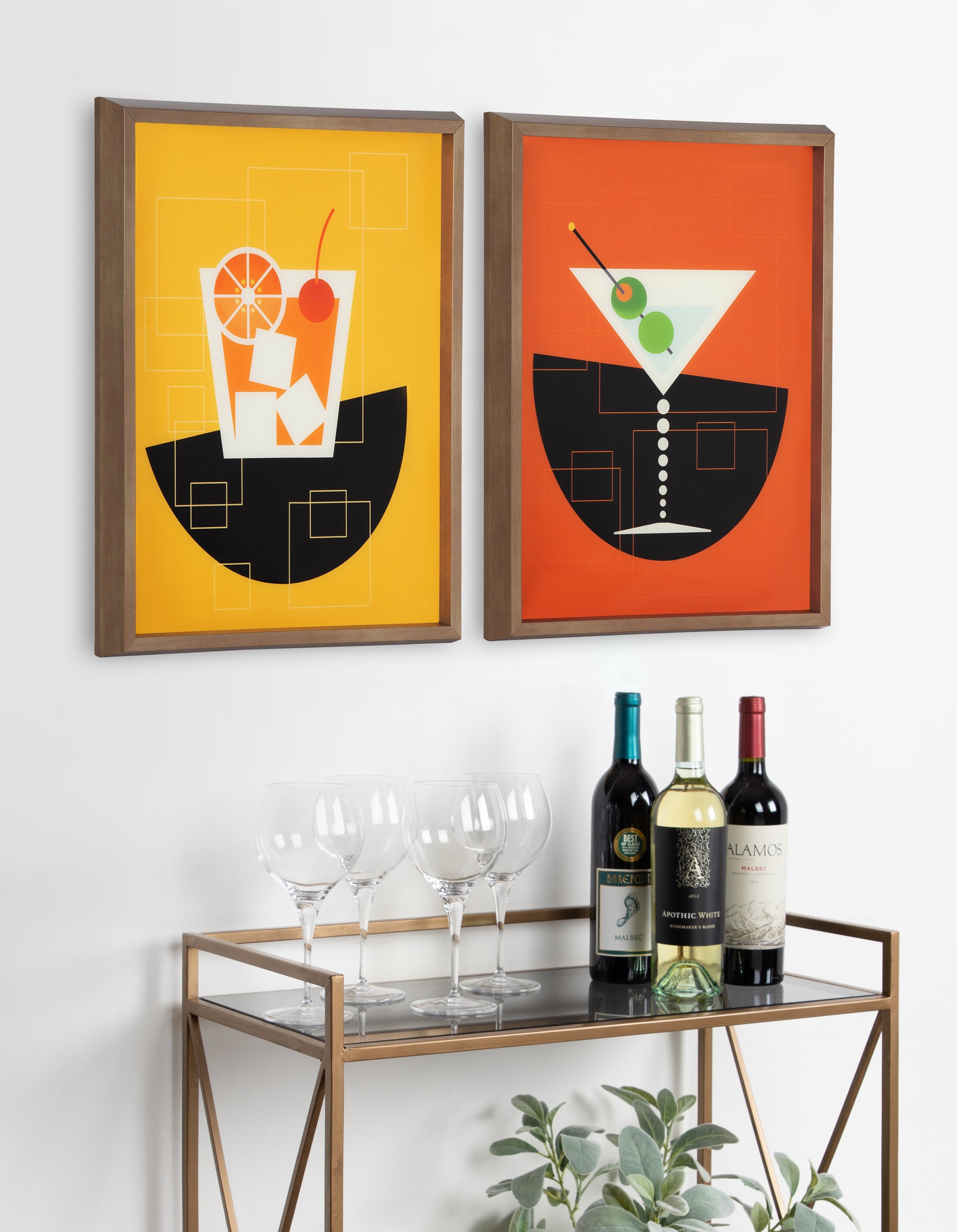 Blake Martini Framed Cocktail Art