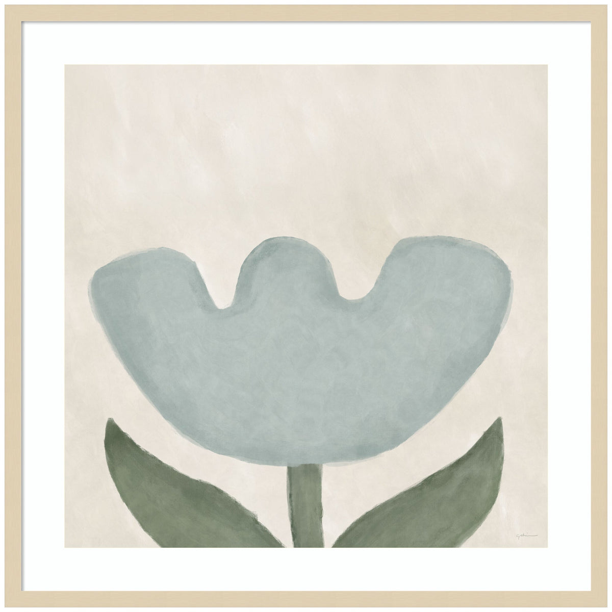 Blue Flower by Gabrielly Guedes Framed Wall Art Print