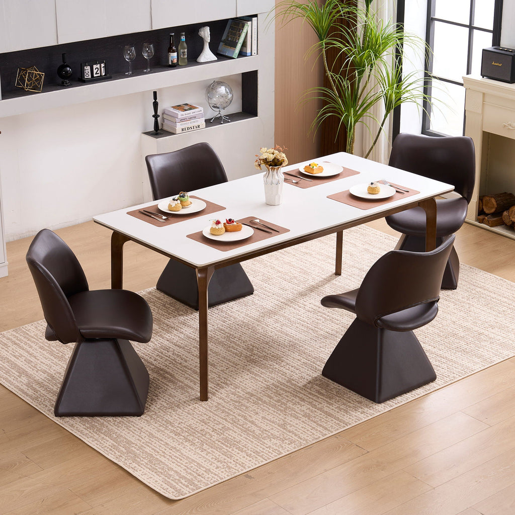 High-Back Swivel Dining Chair